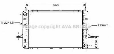 AVA QUALITY COOLING fd2140 -  Радиатор, охлаждение двигателя